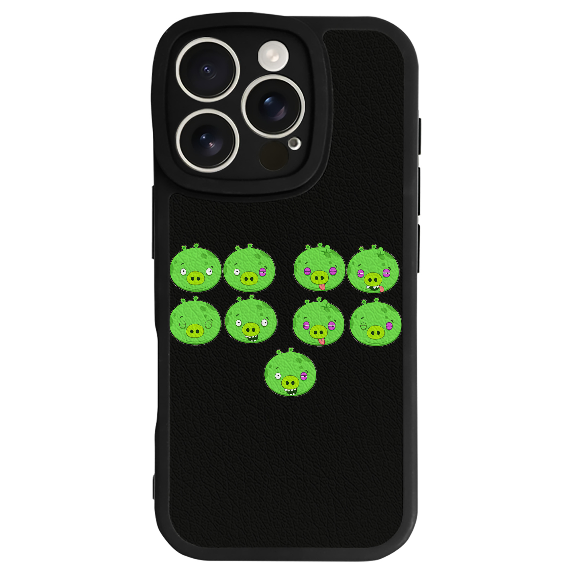（画像用） Angry Birds アングリーバード 【iPhone 16シリーズ対応】シリコンスマホケース（レザー調） 材質：シリコン